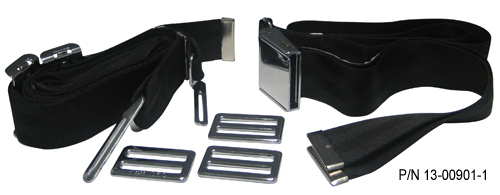 1PC Grey 2 Point Harness Safety Belt Airplane Adjustable Seat Belt Lap Strap