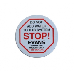 Evans Coolant Cap Decal No-H20