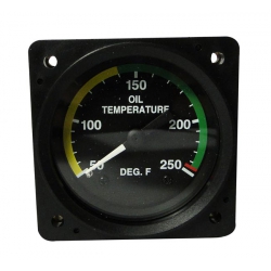 ISS 2-1/4" OIL TEMP GAUGE 50-250F NON TSO