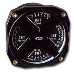 Westach 3-1/8 Square Quad CHT Gauge 100-700F 3AQ1 