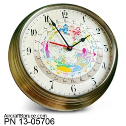 WORLD TIME CLOCK 14INCH