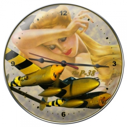 WALLCLOCK LIGHTNING GOLD 14"