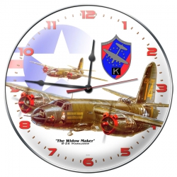 WALLCLOCK B-26 WIDOW MAKER 14"