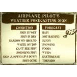 AIRPLANE PILOTS WEATHER SIGN