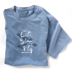 EAT SLEEP FLY T SHIRT MEDIUM