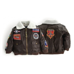 A2 Brown Bomber Jacket 9 Patch 12M