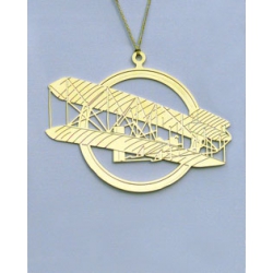 WRIGHT FLYER GOLD FINISH ORNAMENT