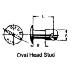 AJ5-60 CAD OVAL HEAD STUD