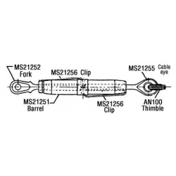 Clevis End MS21252-4Ls